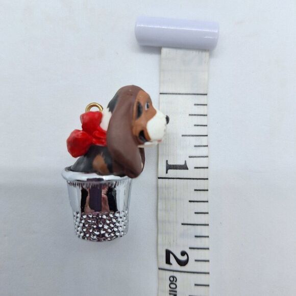 Vintage 1989 Hallmark‎ Keepsake Collectors Series Ornament #12 Thimble Puppy - Picture 9 of 9